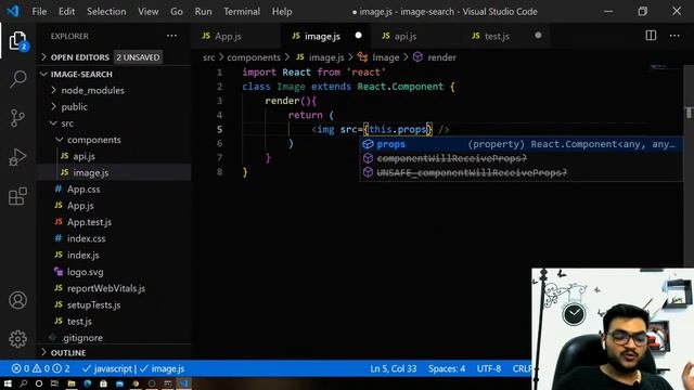 ?  Image Search App Using React.js | Learn React form scratch | #YtLive