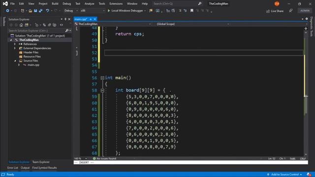 programming sudoku solver in c++ using backtracking смотреть онлайн