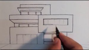 How To Draw A House: Draw Modern House Easy.