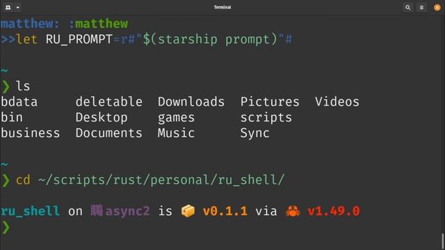 Ru Shell -- Devlog 1