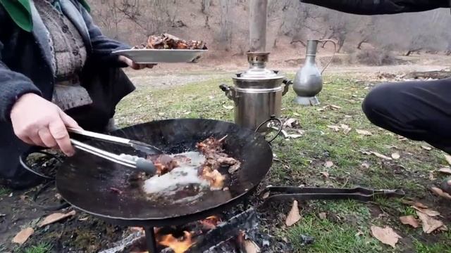 Садж Кебаб на Костре Азербайджанская Кухня Деревенская Кухня Рецепты