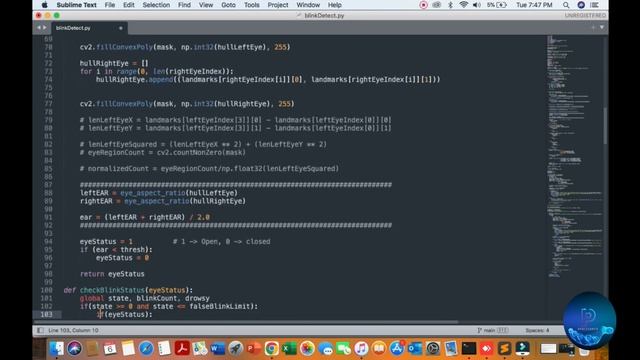 Computer Vision Project | Driver drowsiness detection | Full code explanation | OpenCV Python Dlib