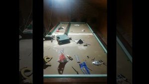 реставрация бильярдного стола часть 3