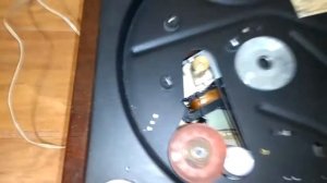 Электрофон Вега-002 стерео, ЭПУ Unitra G600B  со снятым диском. 1