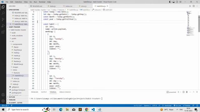Habittracking app using React || Coding Ninjas Project||CodinNinjasSkill test#coding#react
