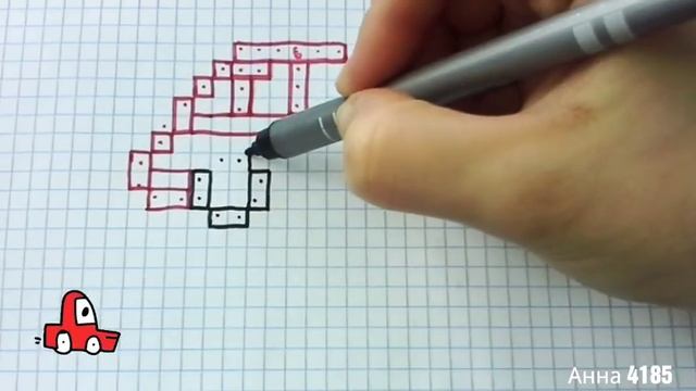Как нарисовать машину по клеточкам/машинка/рисовать