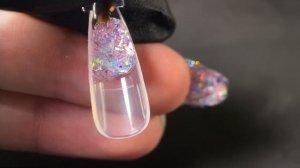 Гель на верхние формы | Идея для ПРОЗРАЧНЫХ ногтей ?| Наращивание витражным гелем