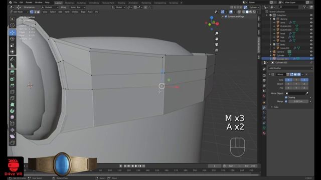 Blender modeling timelapse - Roblox Star Platinum PT 1: modeling the Headband смотреть онлайн