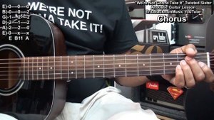 WE'RE NOT GONNA TAKE IT  Twisted Sister Acoustic Guitar Lesson @EricBlackmonGuitar
