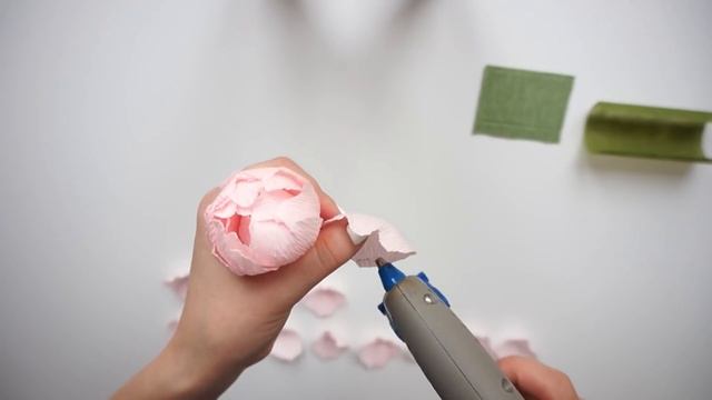 Пион из Гофрированной Бумаги | Бутон пиона из бумаги I DIY: How to make a crepe paper peony