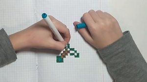 Как нарисовать алмазный меч из майнкрафта