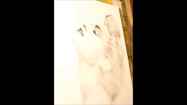 Drawing/Портрет в технике сухая кисть/Мадонна/Madonna смотреть онлайн