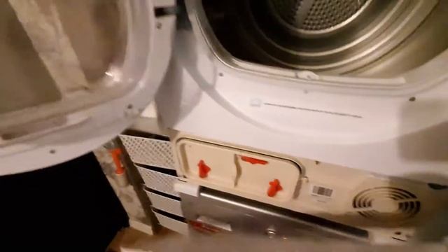 Узкая сушильная машина Candy отзыв . Как почистить фильтр . смотреть онлайн