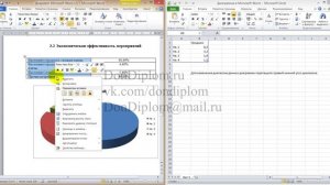 как добавить диаграмму, график в диплом, курсовую