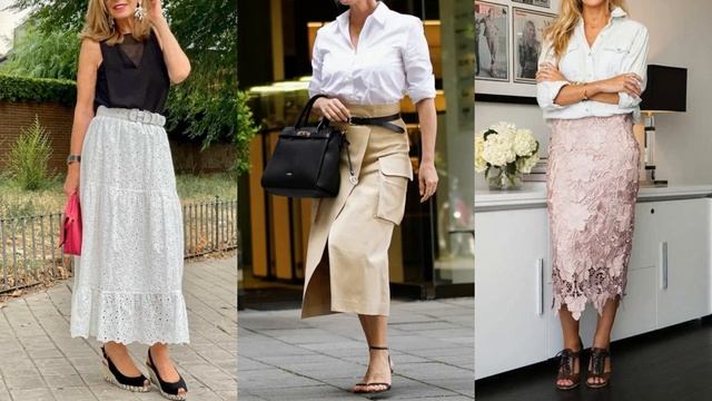 МОДНЫЕ ОБРАЗЫ С ЮБКАМИ ДЛЯ ЖЕНЩИН 50+? ЖЕНСТВЕННЫЕ ОБРАЗЫ НА КАЖДЫЙ ДЕНЬ смотреть онлайн