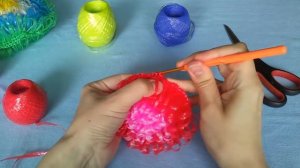 Мочалка крючком. Крючок для начинающих. Вязание крючком 2019.
