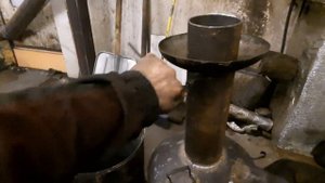 Установка вентилятора наддува в печь на отработке Ч2, первый блин комом