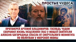 ПРОТОИЕРЕЙ АРТЕМИЙ ВЛАДИМИРОВ: ГОСПОДЬ ЧУДОМ СОХРАНИЛ ЖИЗНЬ/ИСЦЕЛЕНИЯ ГЛАЗ У МОЩЕЙ СВЯТИТЕЛЯ АЛЕКСИЯ