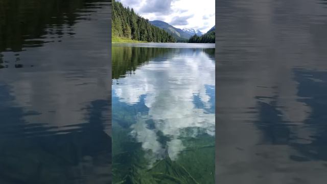 Mountain View and crystal clear water #britishcolumbia #fishing