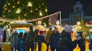 Walking in Ekaterinburg. City center in the evening |4K| - Winter 2024 (January)