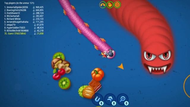 Worm Hunt - Slither on the fun battle arena online with hungry little worms & eat big snake смотреть онлайн