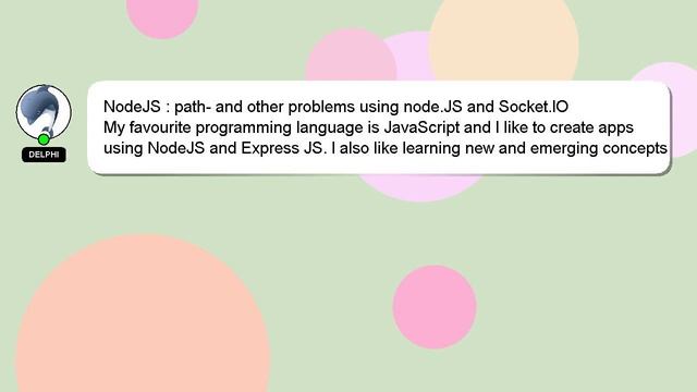 NodeJS : path- and other problems using node.JS and Socket.IO