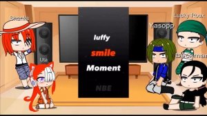 ? Shanks crew + Uta react to Luffy | Compilation | Gacha Club | One piece react ?