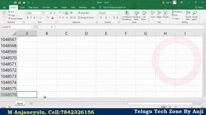 How many rows and columns in excel in Telugu  || MS Excel 2016 Tutorial In Telugu || Tips and Trick