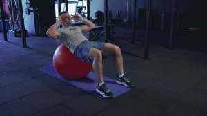 Подъемы корпуса на фитболе/ Fitball chest lift