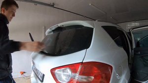 первый раз в жизни тонировка окон авто Форд Куга. обучающие ролики на тонирование. один в гараже