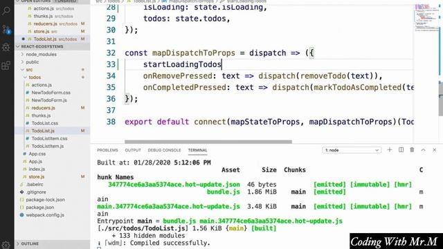 Adding Reducer and Thunks | Building Modern Projects with React -9 смотреть онлайн