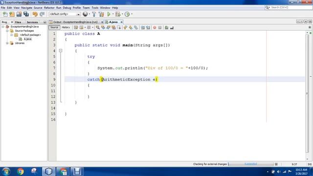 Exception Handling in java смотреть онлайн
