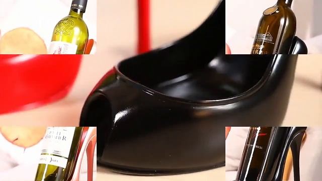 Креативная подставка держатель для вина в виде туфли на высоком каблуке смотреть онлайн