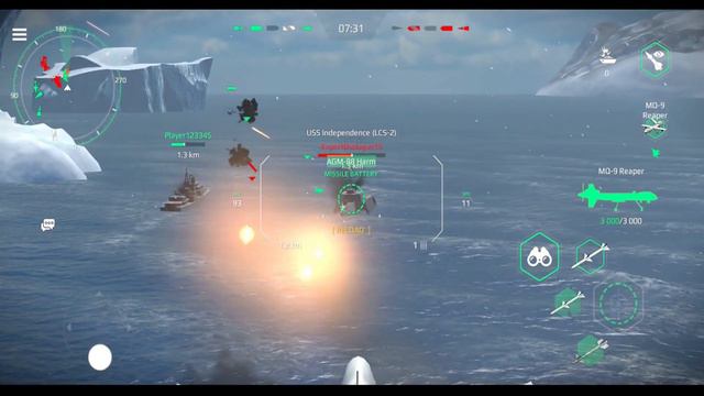 MQ-9 Reaper Drone VS F-15N Eagle / Modern Warships Gameplay (Android,iOS) смотреть онлайн