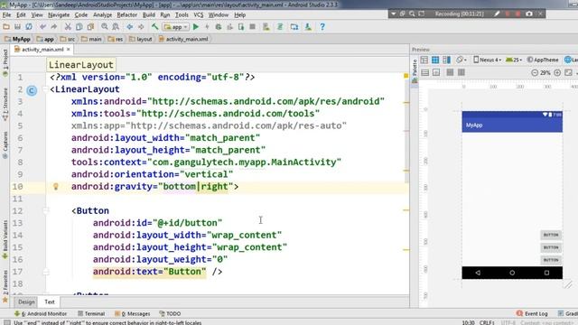 Android App Development Tutorial - 18 - How To Use Linear Layout - Hindi смотреть онлайн