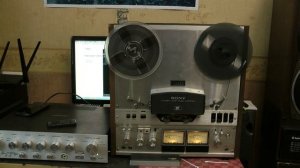 Слушаем бобинник Sony с усилком Бриг 001 и S-90