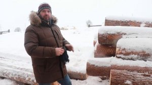 Обработка бревна “ПОД РУБАНОК” для сруба бани, используя строевой лес зимней заготовки.