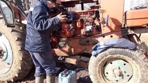 как я ставил дозатор на ЮМЗ. pump dispenser on YUMZ. part 1