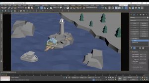 ЛОУ-ПОЛИ МАЯК ЗА ОДНУ МИНУТУ//LOW-POLY LIGHTHOUSE IN ONE MINUTE//3DS MAX SPEED MODELING