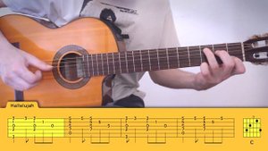 HALLELUJAH Fingerstyle Guitar // Cover Tutorial Lesson Tabs // Leonard Cohen - Jeff Buckley