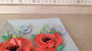 Как сделать цветы из крема / How to make cream flowers