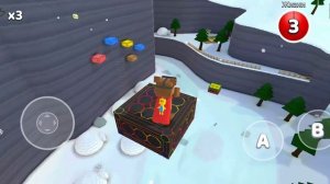 Как пройти миссию в игре Super bear adventure "паркур в снежной долине?"