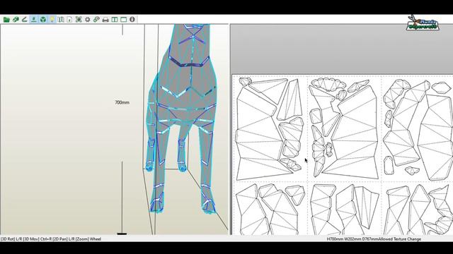 Doberman LowPoly papercraft