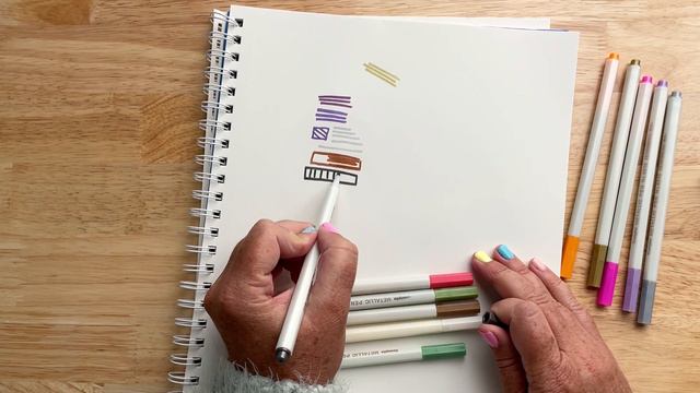 Sunshilor Metallic Markers Fine Point Metallic Marker Pens for Black Paper