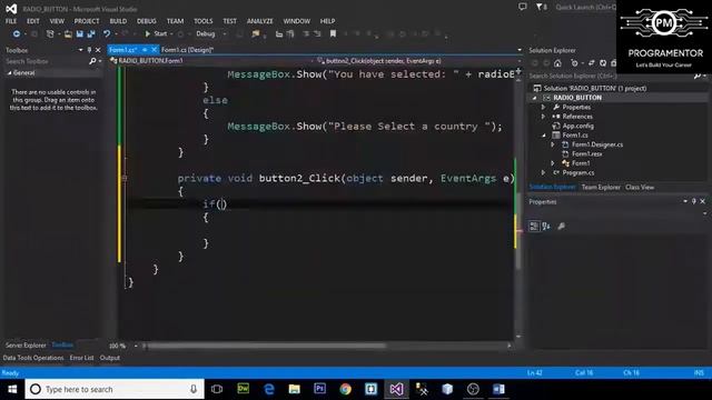 07 | Radio Button Control In Winforms C# | Radio Button In Windows Forms Csharp (Hindi/Urdu)