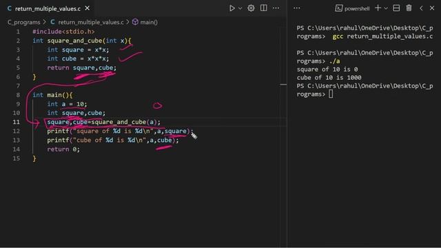 C33. Return Multiple Values from Functions in C смотреть онлайн