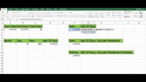 How to Add and Subtract Days From a Date in Excel