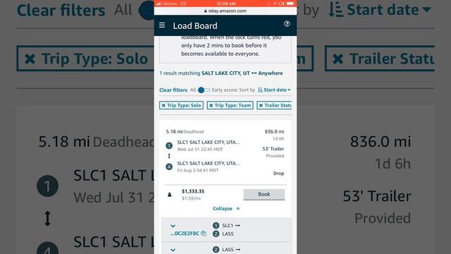 Amazon Relay Load Board App | Amazon Relay Trucker App Demonstration смотреть онлайн
