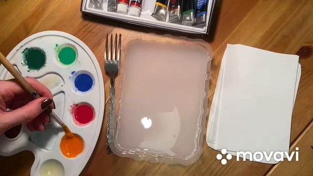 Рисование в технике Эбру ( 1 вариант, для малышей) смотреть онлайн