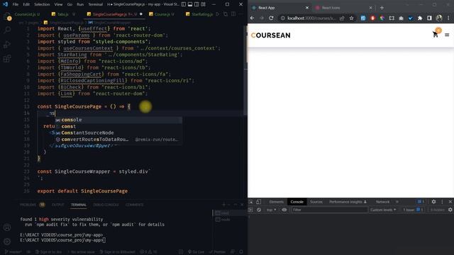 Build Udemy Clone - React JS | React E-Commerce App Design Tutorial | React Shopping Cart UI Design
